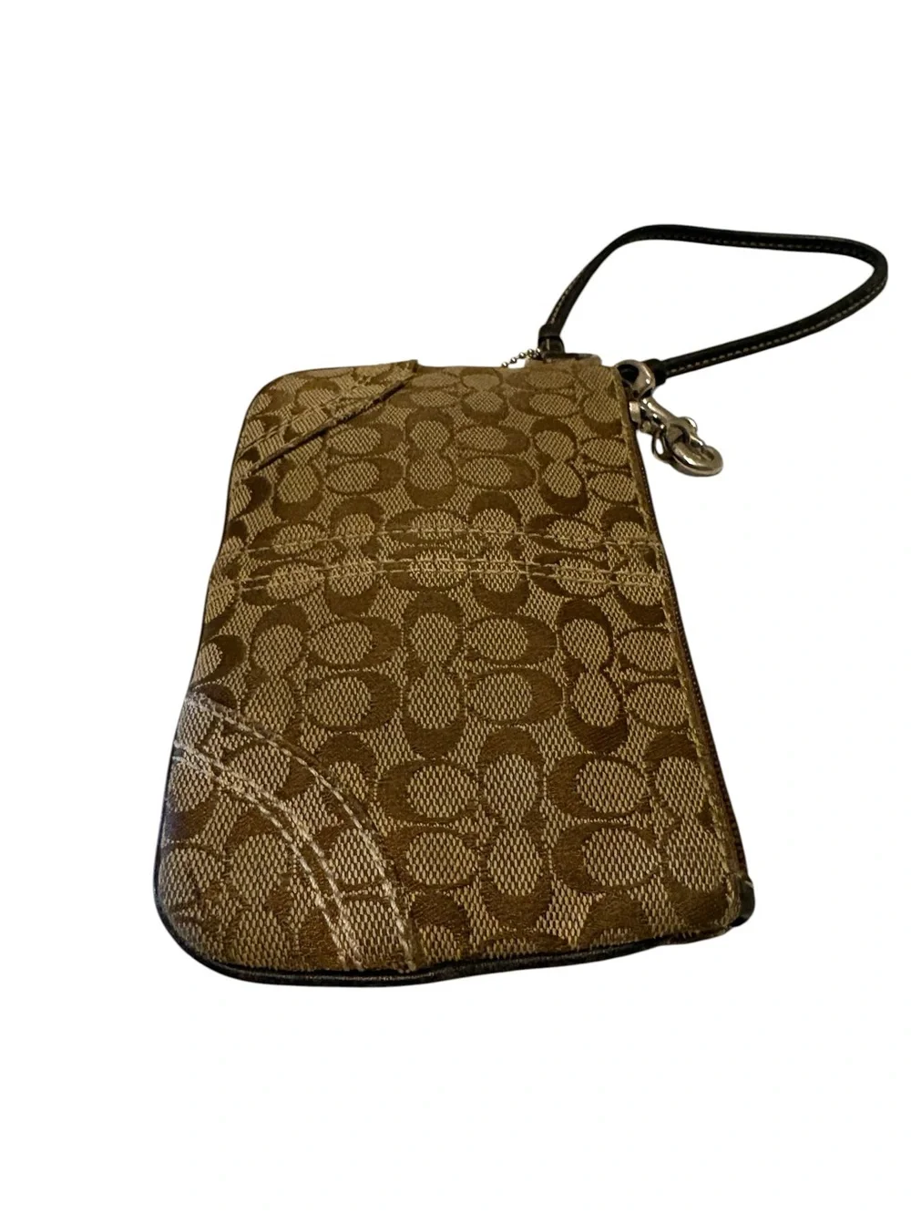 Coach Vintage Y2K Signature C Canvas Wristlet.